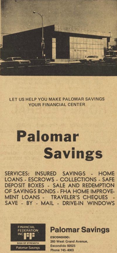Palomar savings phone book